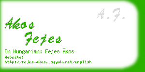 akos fejes business card